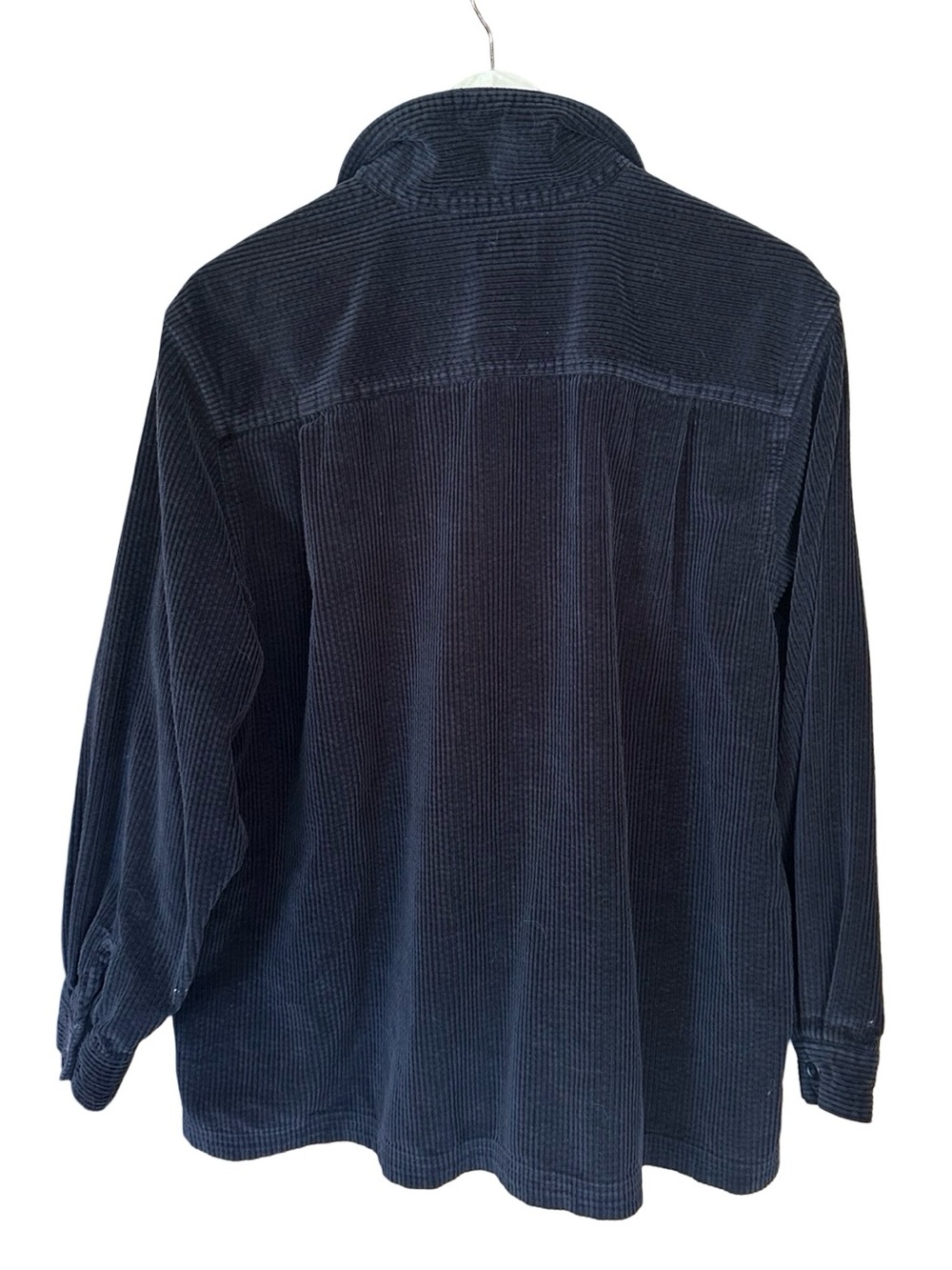 LL Bean Women's Black Corduroy Button Down Shirt Jacket Shacket Sz XL - Picture 2 of 5